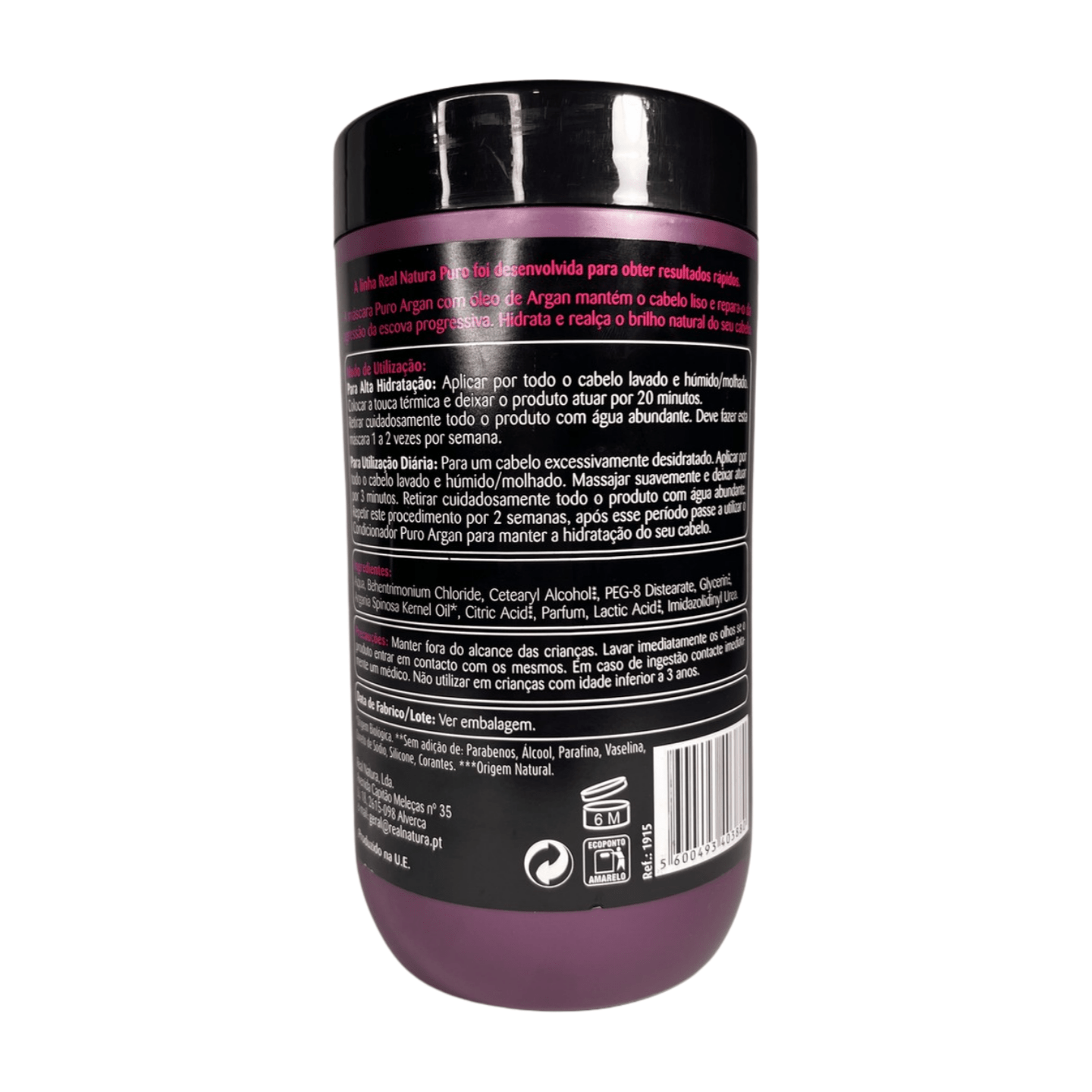 Real Natura Máscara Sem Sal Puro Argan 1kg - TUTTI