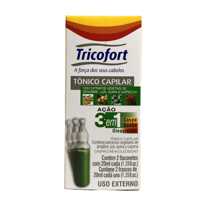 Tricofort Tônico Capilar 3 em 1 – Tratamento Intensivo 2x20ml - TUTTI
